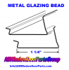 1 1/4" Metal Glazing Bead | Aluminum Snap In Metal Beading — SKU AWDP-METAL GLAZING BEAD STOPS